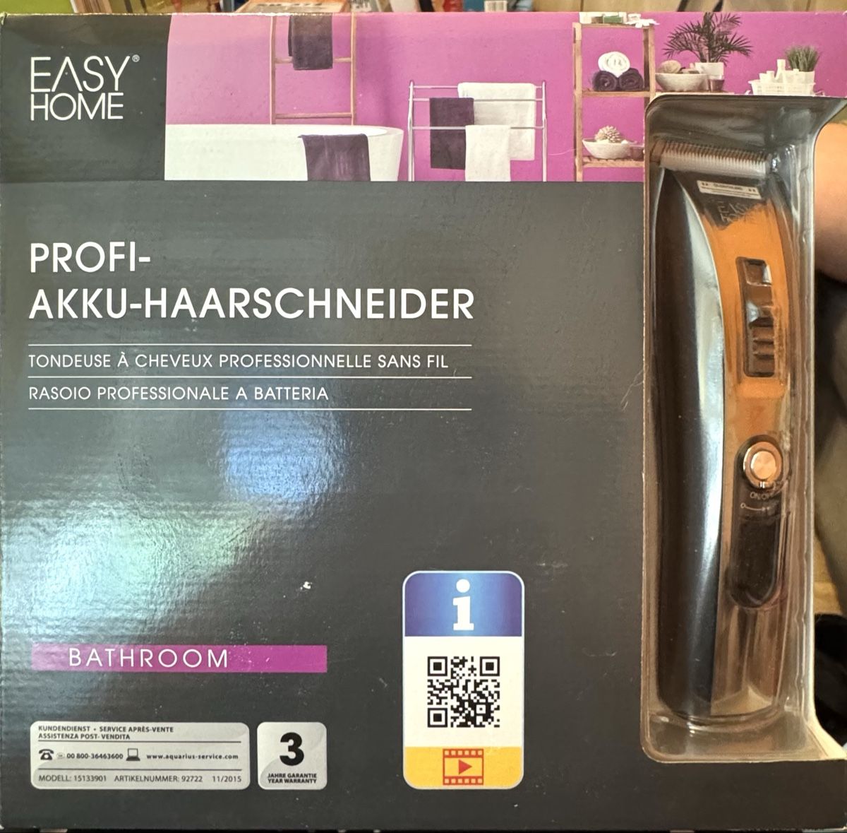 Taglio: Easy Home Profi-Akku-Haarschneider – Nuovo e nell'imballaggio originale da Basel venduto da maulwurf012