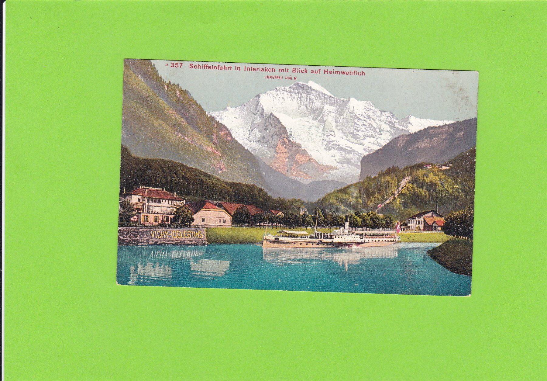 Cartoline postali: Schiffeinfahrt in Interlaken – Usato da St. Peterzell venduto da neckertal
