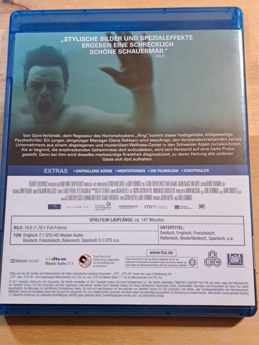 Tutti i DVDs: Blu-ray A Cure for Wellness von Gore Verbinski – Nuovo (secondo la descrizione) da Unterseen venduto da Kanica 1