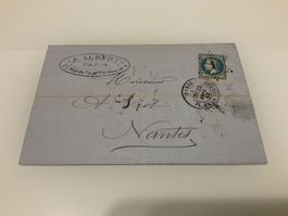 1869 Minr. 28 Faltbrief nach Nartes Achivfrischer Beleg