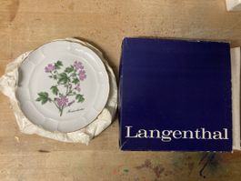 Langenthal Teller Malva Alcea, neuwertig im Originalkarton
