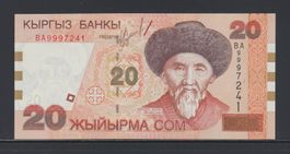 Kyrgyzstan 20 Som 2002 ungefalten