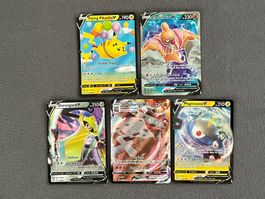 Pokémon Karten Lot 5x V/VMAX – Pikachu