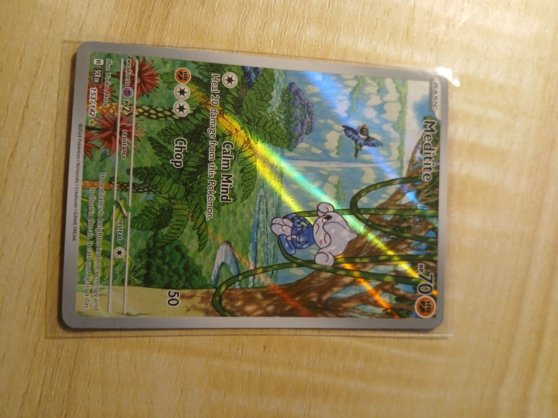 Pokémon Sammelbilder & Trading cards: Meditite 153 Pokemon Stellar Crown EN – Gebraucht aus Bülach von PokeGoods.ch