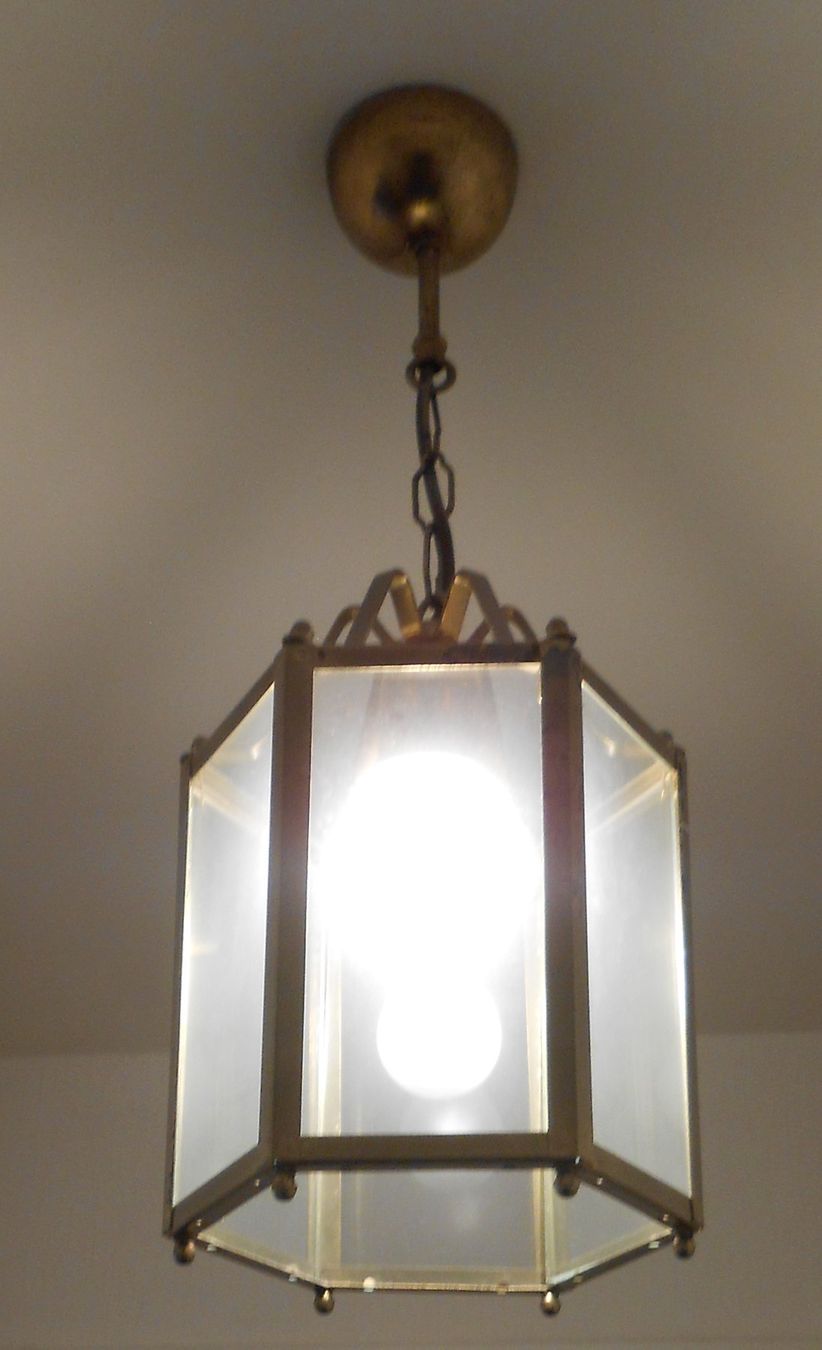 Lampade: Lanterne hexagonale verre-métal – Usato da Bossonnens venduto da ysc_9q2f