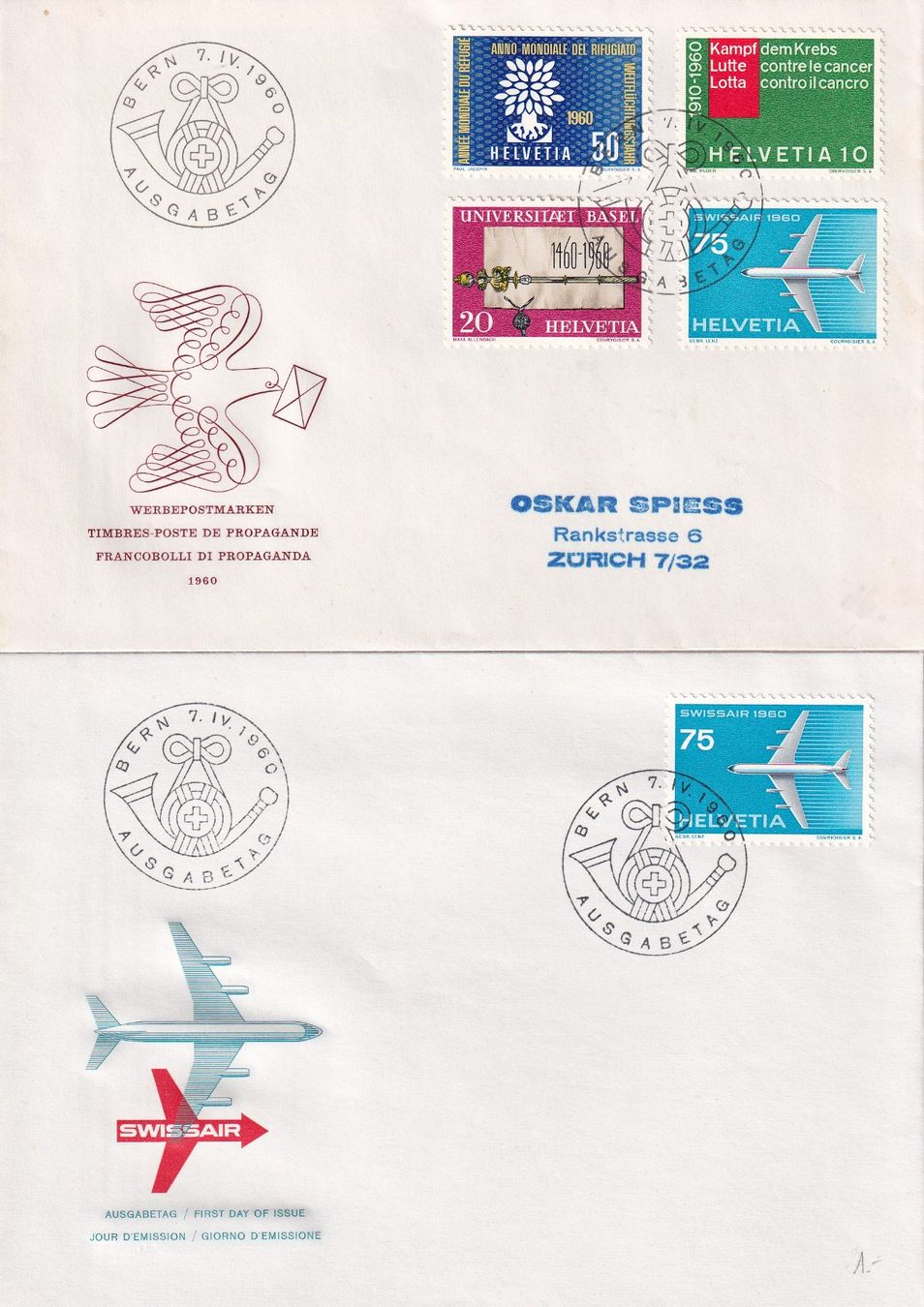Tutti i francobolli: Lot 8 Briefe FDC 1960 - 1966 – Usato da Rossa venduto da becky05
