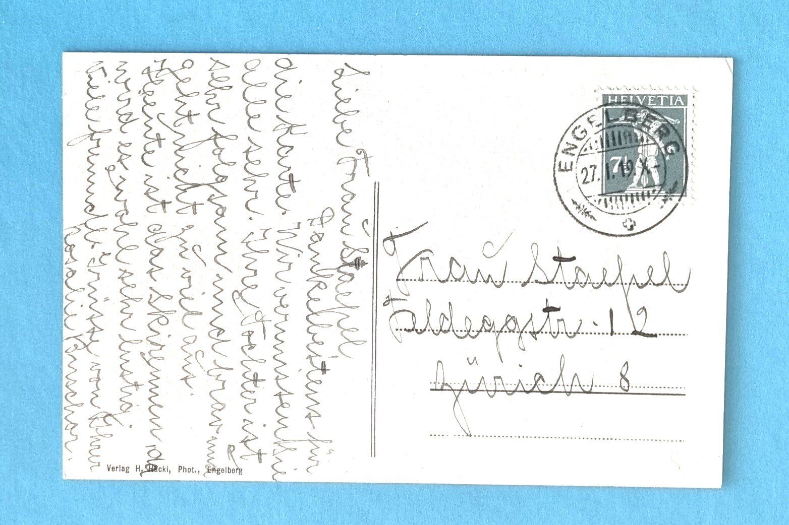 Ansichtskarten: Engelberg - Wintersport - Winter 1919 – Gebraucht aus Rothrist von RROENK 1