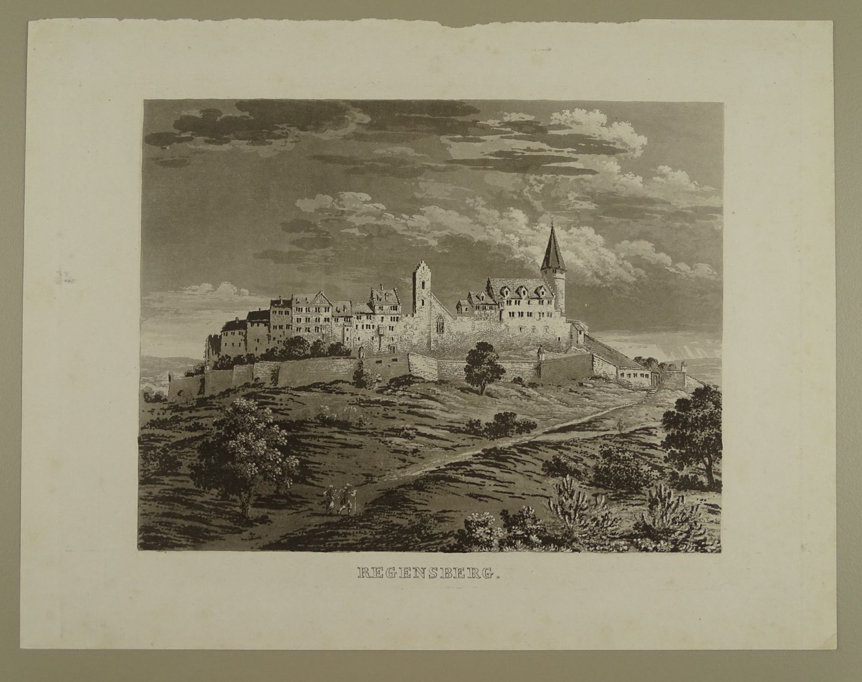 Stiche: REGENSBERG AQUATINTA UM 1850 – Gebraucht aus Grüningen von Kartensammler 1