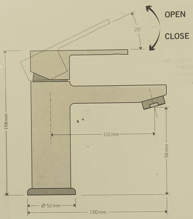 Rubinetteria: Hebelmischer Lavabo/Waschtisch – Nuovo (secondo la descrizione) da Zürich venduto da natalos 2