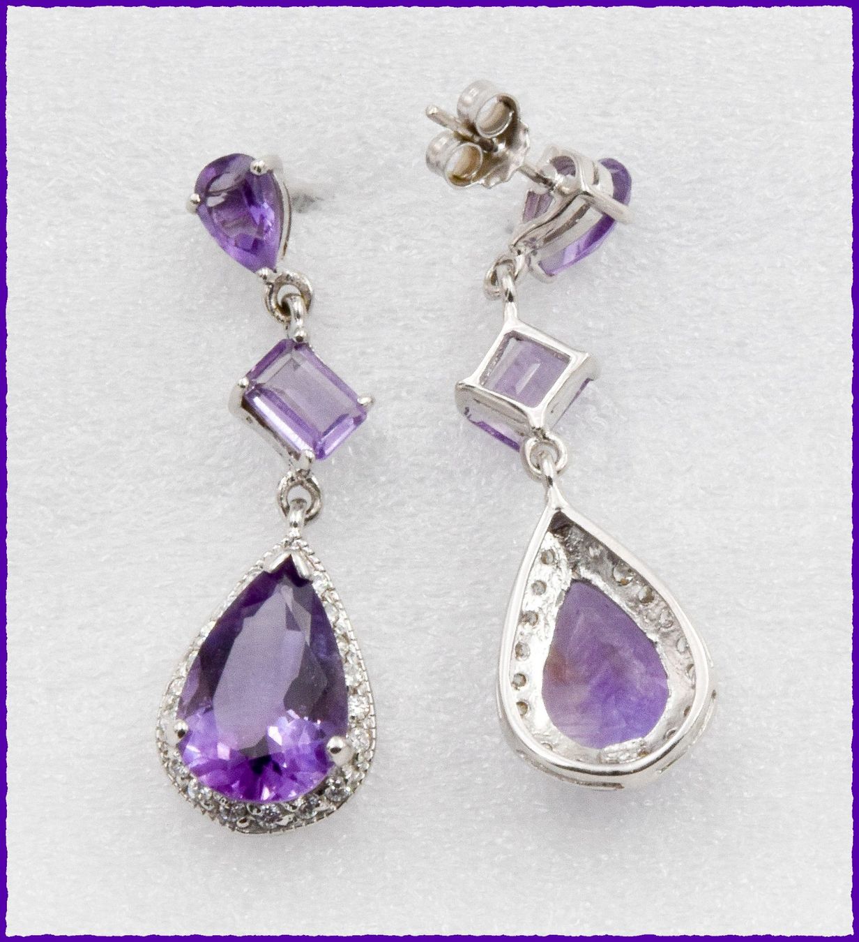 Orecchini pendenti & Orecchini a lobo: ♛ Lange AMETHYST 925 Silberohrhänger – Nuovo e nell'imballaggio originale da Oberglatt ZH venduto da Hot-Spot 2