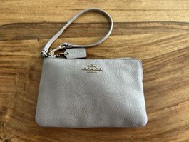 Coach Leather Wristlet, Light Grey - Perfect Summer Bag!