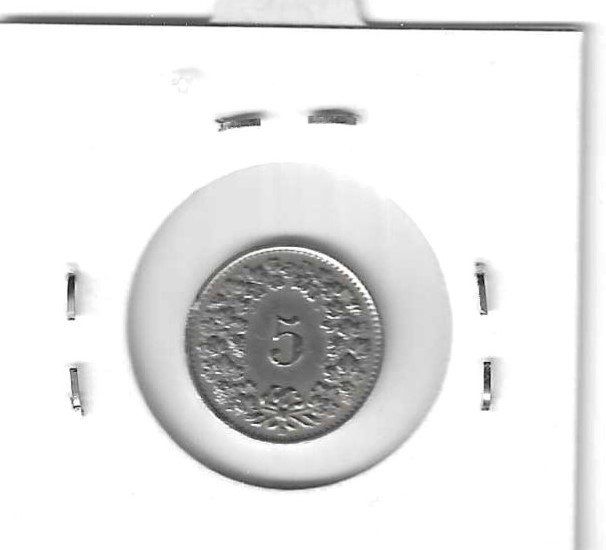 Tutti le monete: Monnaie Suisse: 0.05 Fr 1931 – Usato da Muraz (Collombey) venduto da Resine 1