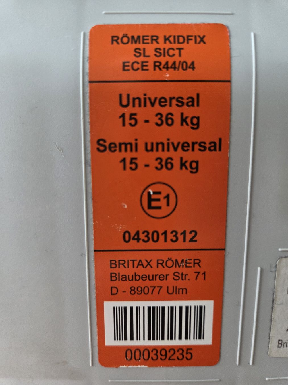 Britax Römer Seggiolini per auto: Römer Kinder Autositz – Usato da Niederteufen venduto da Burdruno 3