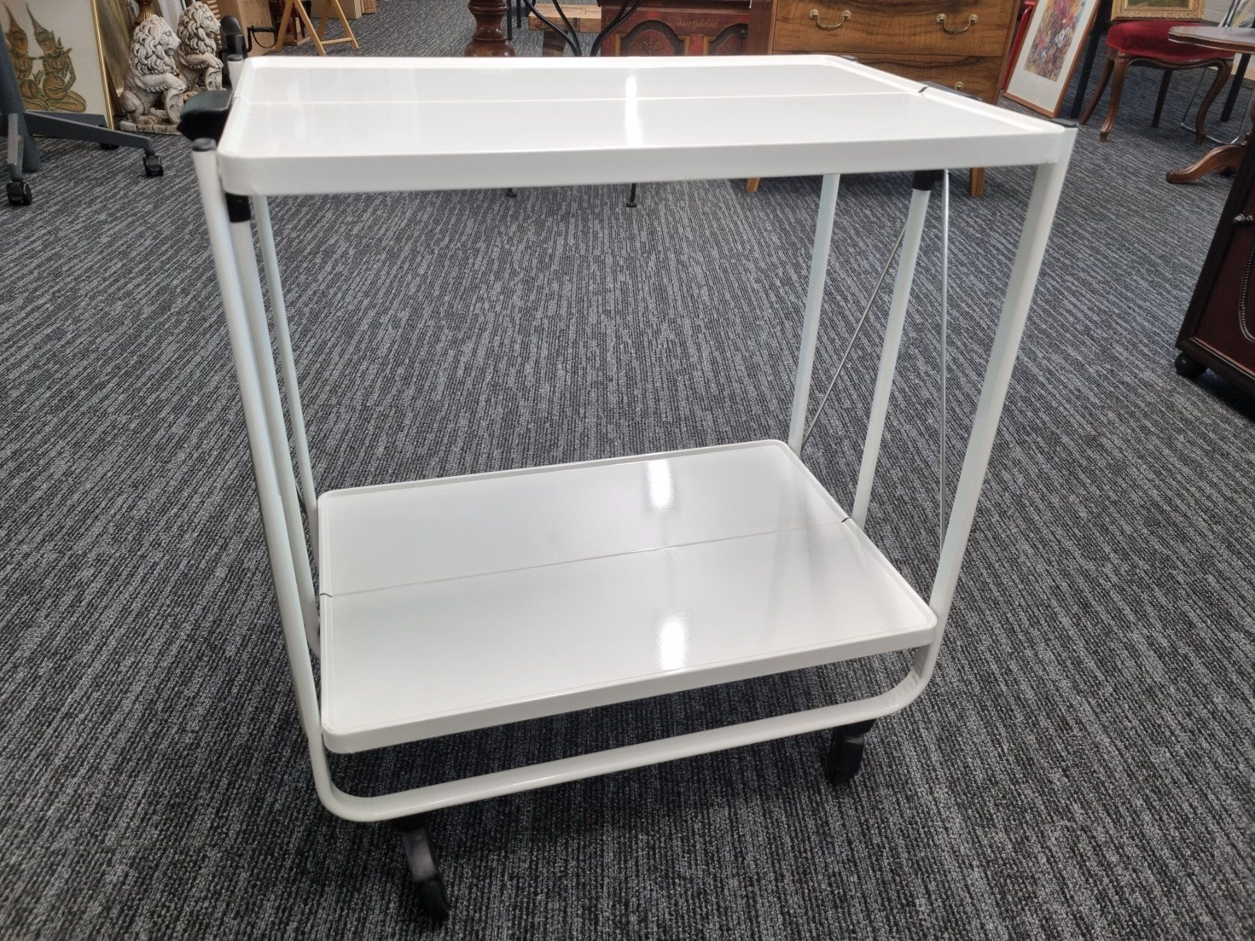 Carrelli di servizio: Servierwagen weiss, klappbar mit Rollen – Nuovo (secondo la descrizione) da Lenzburg venduto da freedomky 1