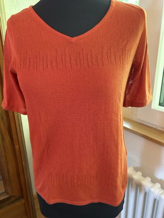 Nile Sommerpulli, Grösse XS, Orange, Kurzarm