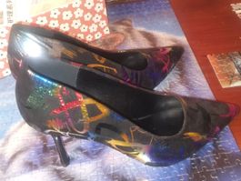 Absatzpumps, crazy lady stuff, neon pumps, Party Schuh