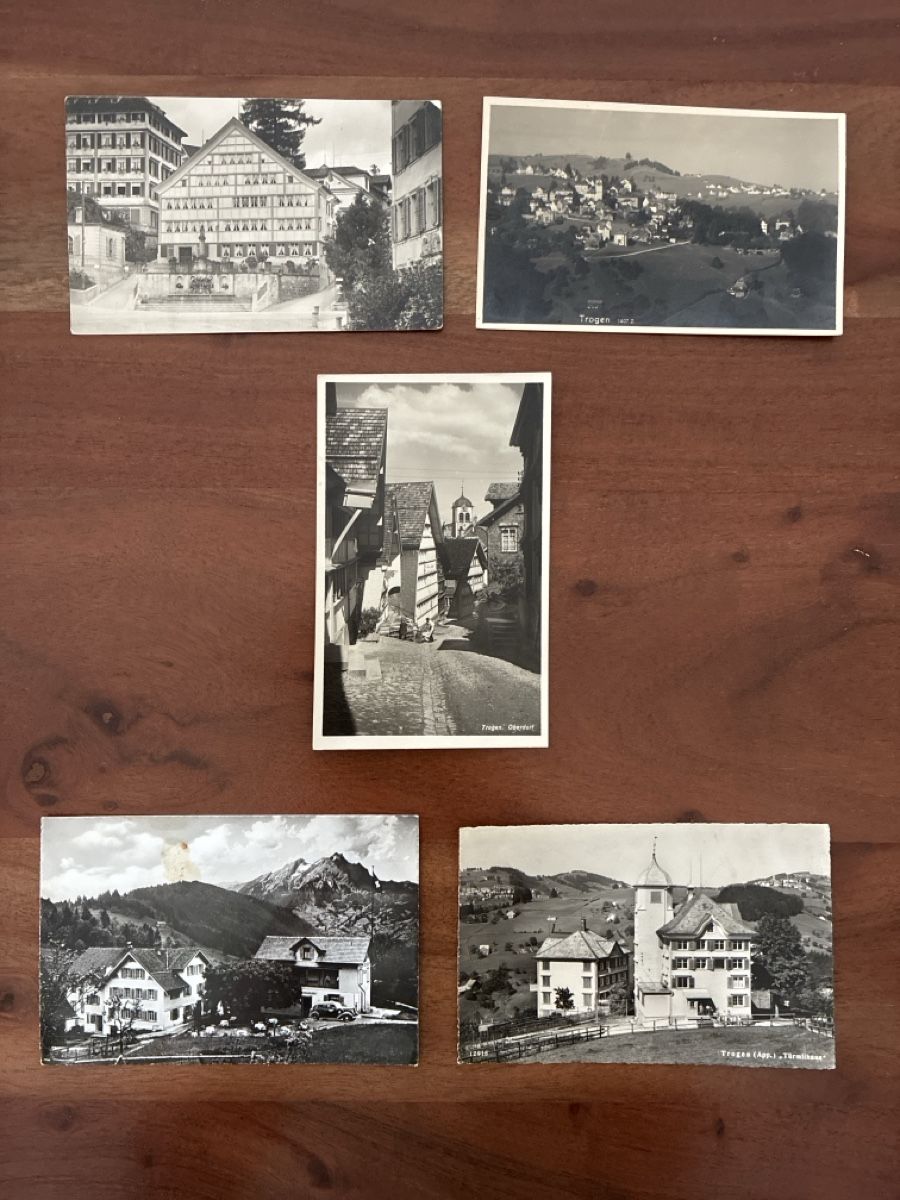 Ansichtskarten: 10 Ansichtskarten Schweiz diverse von Trogen AP – Gebraucht aus Oftringen von Cla.vD.74 2