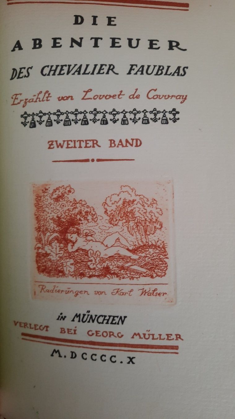 Libri: DIE ABENTEUER  DES CHEVALIER FAUBLAS, 4 Bände numer. Exempla – Usato da zürich venduto da gabab 5