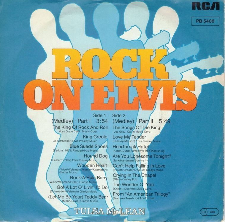 Dischi in vinile: Tulsa McLean  --  Rock on Elvis  Single7 – Usato da Rheinau venduto da thealbum