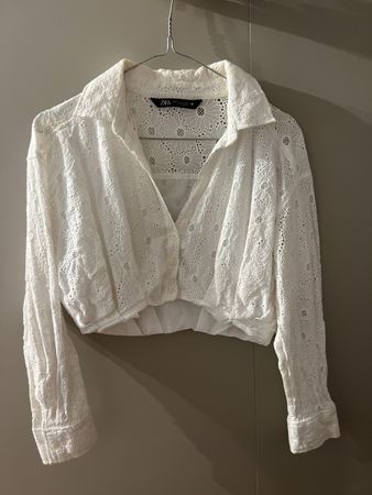 Damen Bluse Weiss Zara