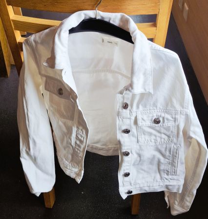Jeansjacke weiss grösse M (170/80)