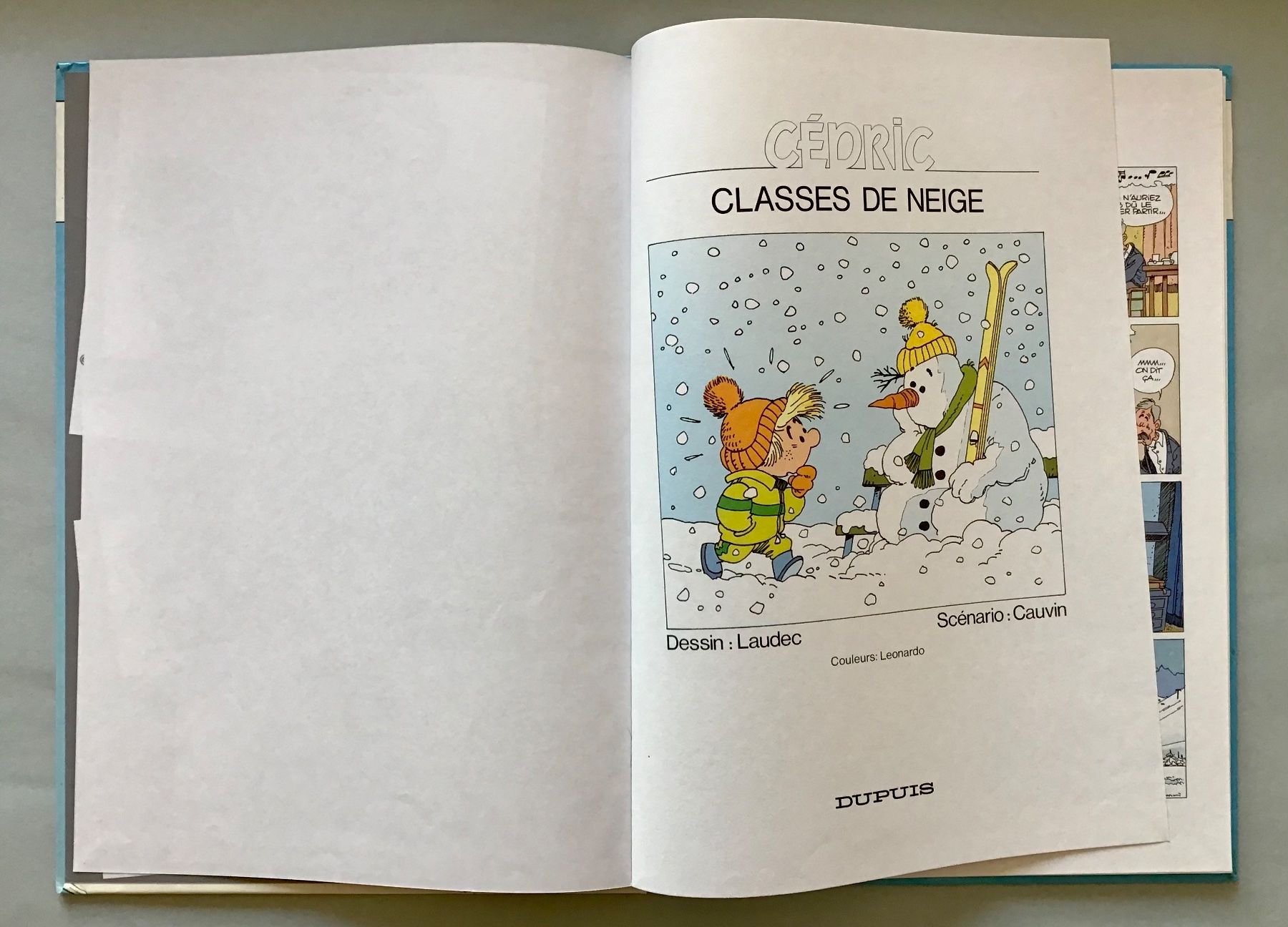 Fumetti: Comic Cédric Nr. 2 - Classes de neige – Usato da Bubendorf venduto da Alpenheidi 2