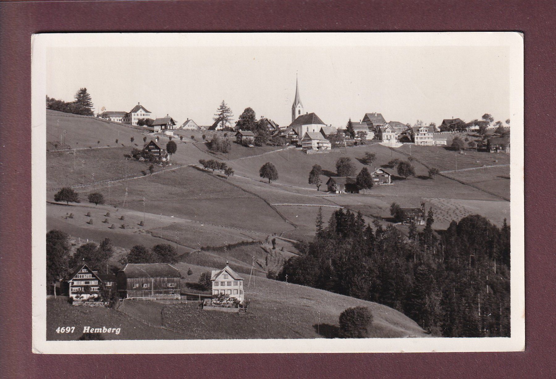 Cartoline postali: HEMBERG - Totalansicht - 1936 – Usato da Pully venduto da nicecards