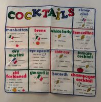 Taschentuch 50er Jahre "Cocktails" ab Fr. 6.-