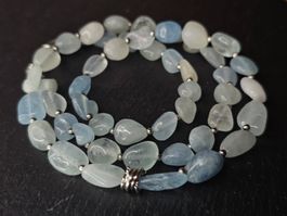 Aquamarin Kette Aquamarinkette Schmuck natürlich