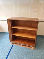 Büroschrank mit Rollladen Holz braun, abschliessba