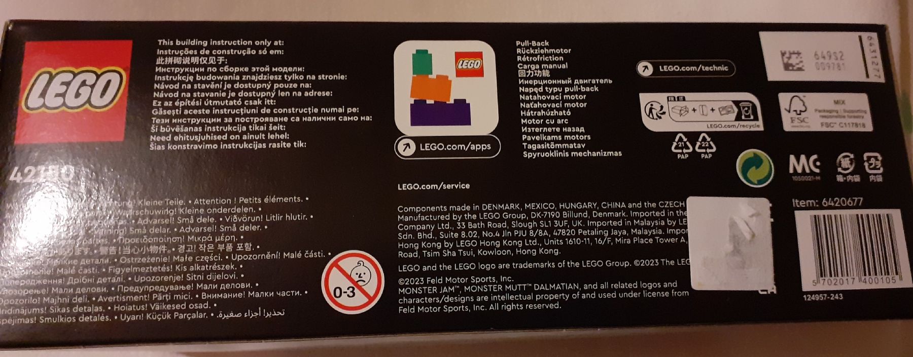 Lego Giocattoli: LEGO Technic Monster Jam Dalmatian 42150 – Nuovo e nell'imballaggio originale da Schinznach Dorf venduto da Hal_b69h 2