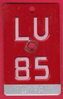 VELONUMMER / FAHRRADSCHILD, LU 85