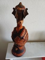 Italienischer BREVETTATO-Dekanter in Leder gehüllt Vintage
