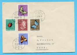 Satzbrief Pro Juventute - gestempelt Thun 26.II.53