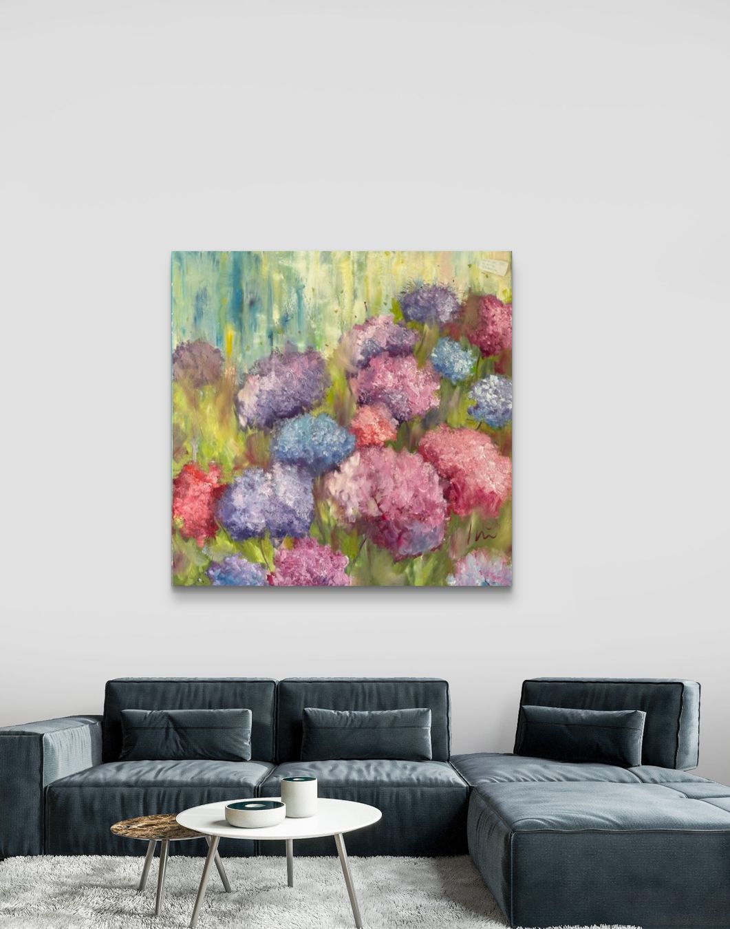 Gemälde: Blumen, Original Kunstwerk, Öl 80x80 – Neu (gemäss Beschreibung) aus St. Gallenkappel von aiva07 3