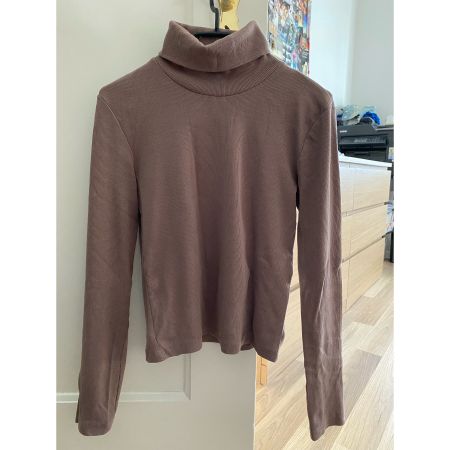Brauner basic Rollkragen Pullover von Zara in Grösse L