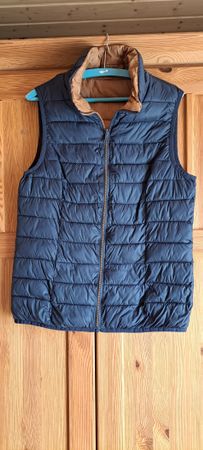 Wendeweste Damen blau braun gesteppt