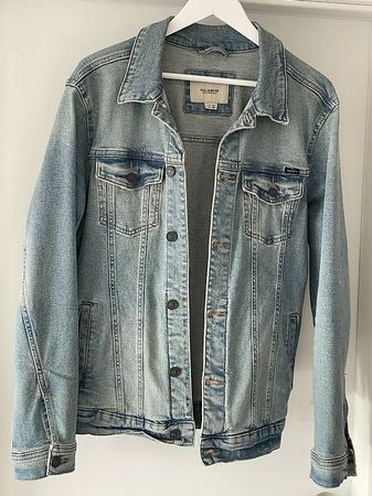 Veste en jeans pour hommes taille L coupe slim fit