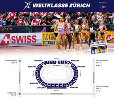 2x Sitzplätze Weltklasse Zürich, Kat. 3, Letzigrund