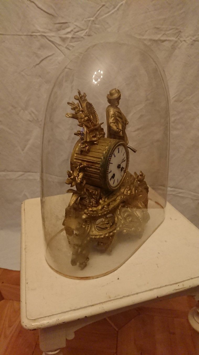 Orologi da terra & Orologi da parete: Antike Kaminuhr "Kunstmaler mit Harfenspiele" – Usato da Benglen venduto da Pril77 1