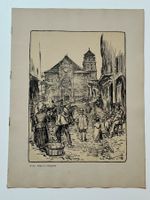 Lithografie Edouard Vallet, la Madelaine Genf Genève 1901