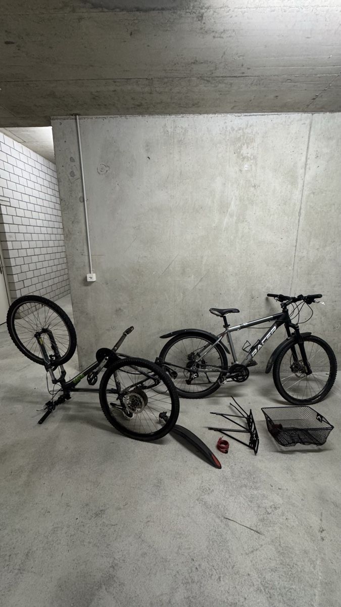 Biciclette: Bicycle accessories: rear rack, basket, mudguards – Usato da Winterthur venduto da Kevin.Prandini