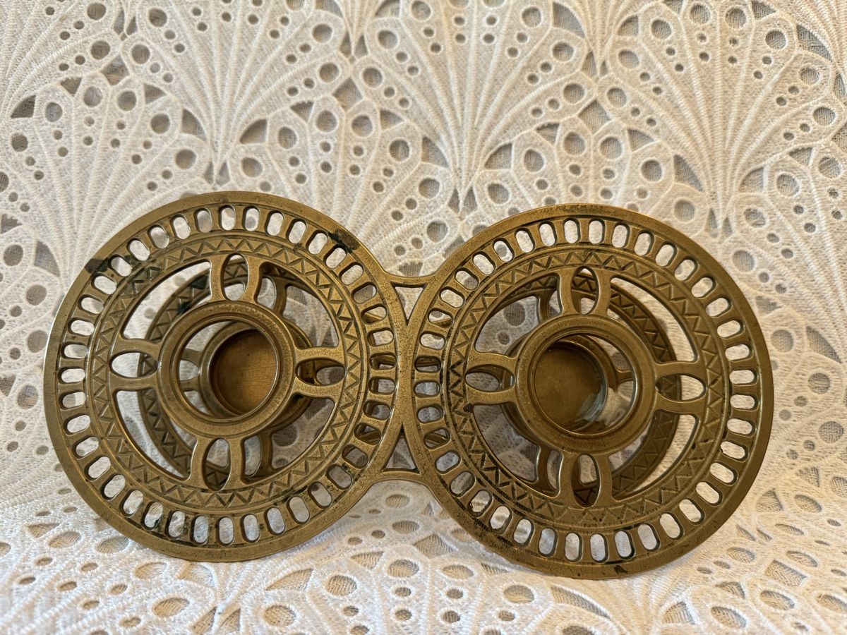 Sottobicchieri: Vintage Messing Doppelt Stövchen Topfuntersetzer 31cm – Usato da Frenkendorf venduto da Only1 1