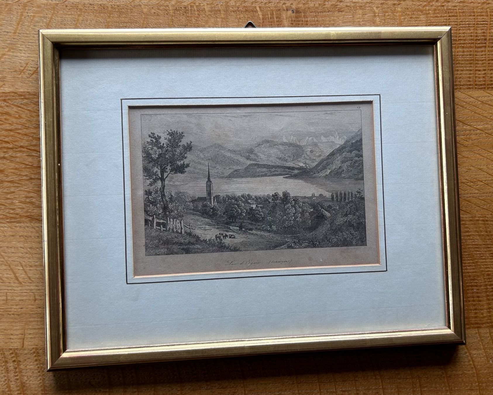 Incisioni: Stich Lac de Ägeri 2x26cm – Usato da Unterägeri venduto da Hallihallox