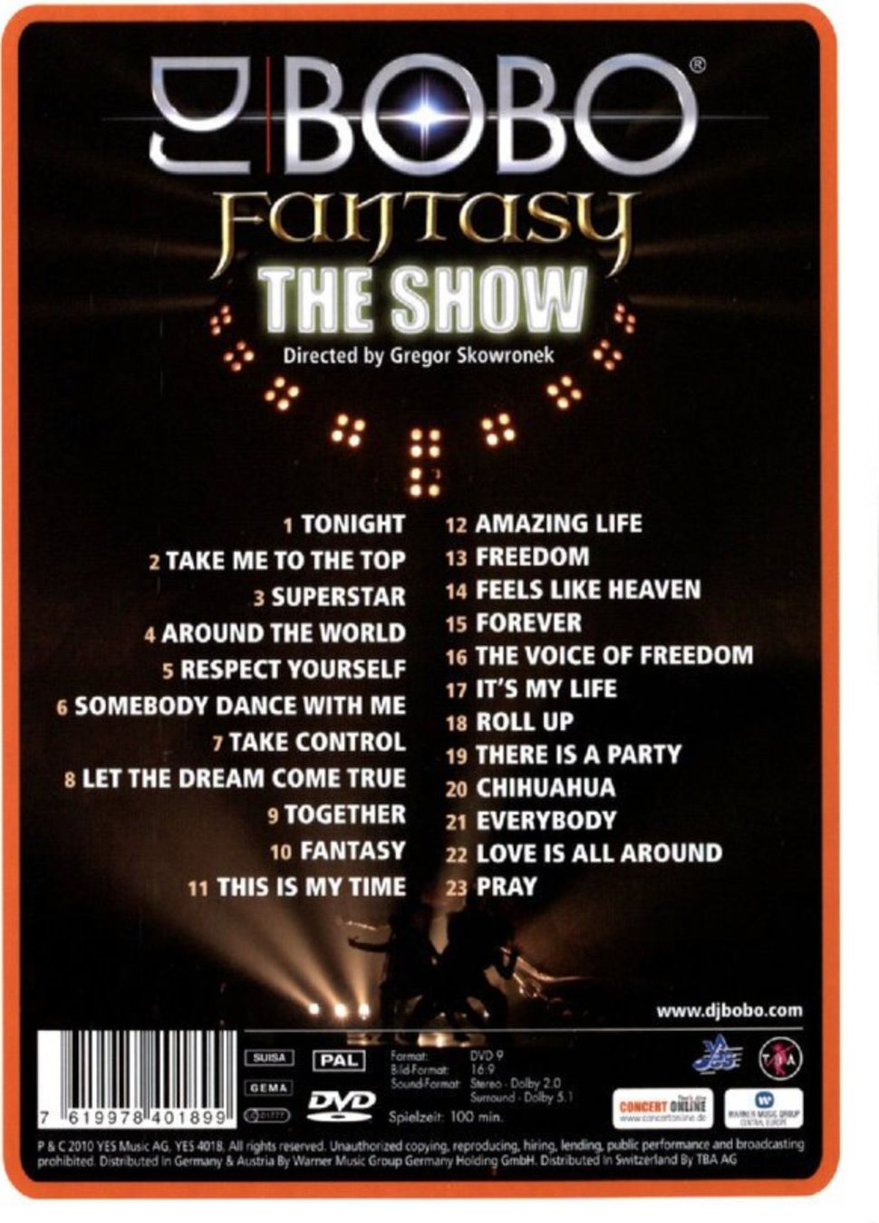 Tutti i DVDs: DJ Bobo - Fantasy - The Show – Usato da Brunnen venduto da Barfly5 1