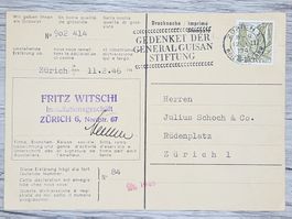 CL16 Carte Postale + Timbre Suisse 1946