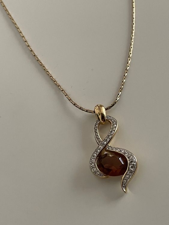 Collier Plaque Or Jaune - Longueur +24 Cm - Style Corde Tressé - Occasion - Bijou Fille Doré