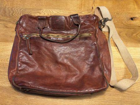 Campomaggi Ledertasche aus Rindsleder (Cognac) 44×35 cm