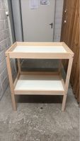 Changing table wooden frame white shelves used