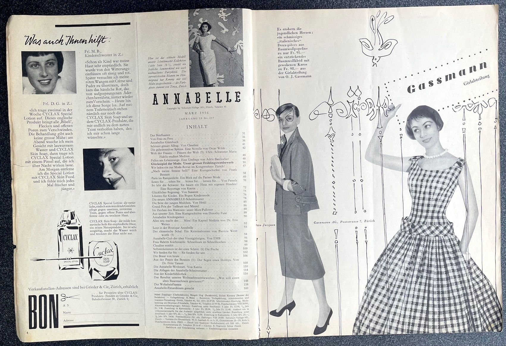 Zeitschriften & Magazine: Annabelle - März 1956 – Gebraucht aus Burgdorf von Bsb7 3